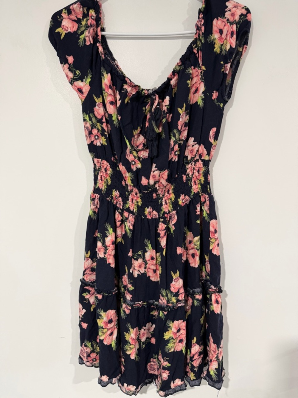 J for Justify Navy Floral Tie-Front Sundress